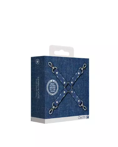 Denim Hogtie Ouch! by Shots pour jeux de contrainte en denim-2