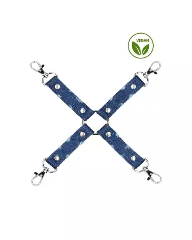 Denim Hogtie Ouch! by Shots pour jeux de contrainte en denim-4