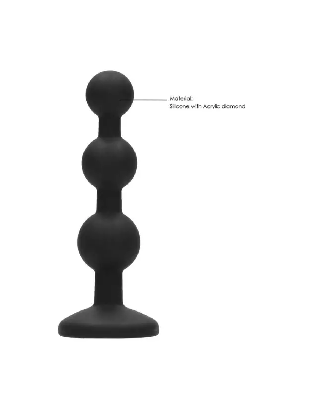 Silicone Beaded Diamond Butt Plug d'Ouch! by Shots pour stimulation anale-6