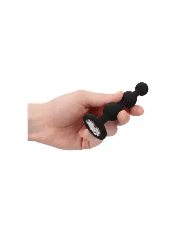 Silicone Beaded Diamond Butt Plug d'Ouch! by Shots pour stimulation anale-7