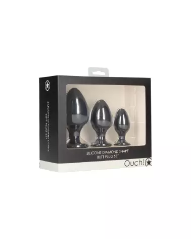 Image du Set de Plugs Anaux Diamond Shape par Ouch! by Shots-2