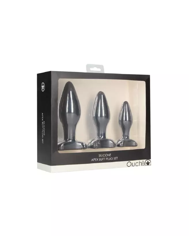 Set de Plugs Anaux Ouch! by Shots pour débutants et experts-2