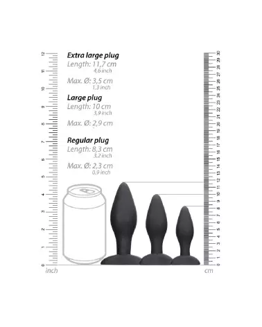 Set de Plugs Anaux Ouch! by Shots pour débutants et experts-6