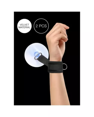 Menottes à ventouse ajustables Ouch! by Shots pour fixation sécurisée et versatile-1