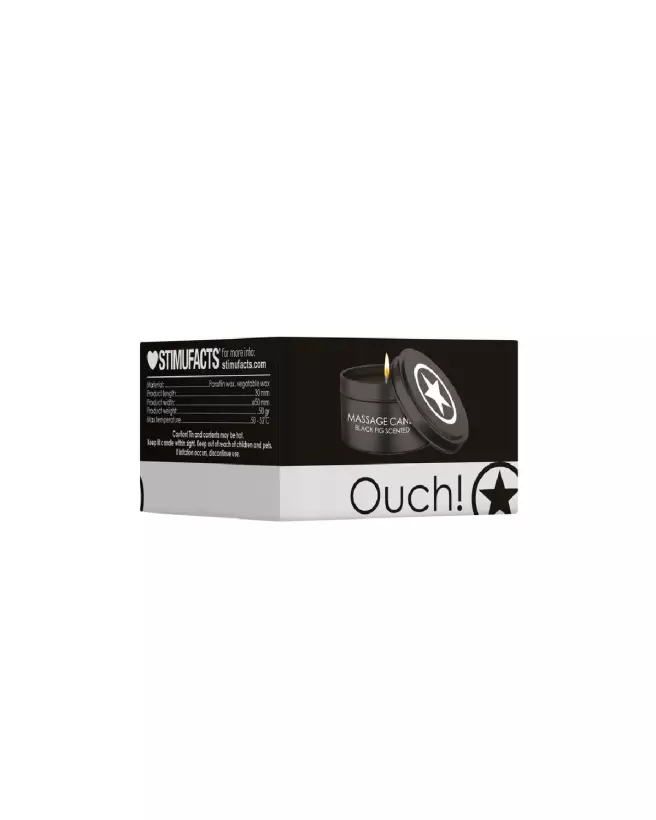 Bougie de massage noire Disobedient de Ouch! by Shots pour relaxation-2