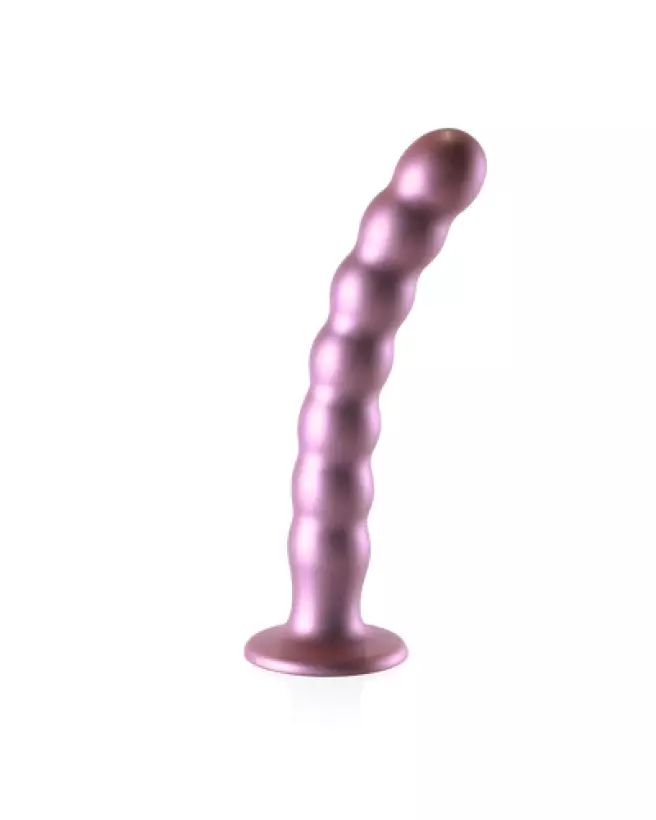 Image du Beaded Silicone G-Spot Dildo Rose Gold de Ouch! by Shots-1