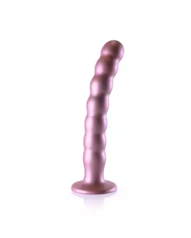 Image du Beaded Silicone G-Spot Dildo Rose Gold de Ouch! by Shots-3
