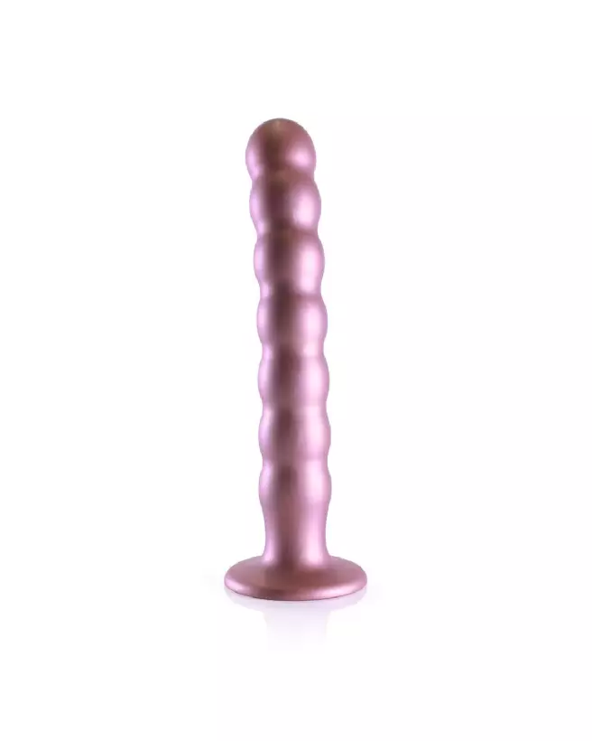 Image du Beaded Silicone G-Spot Dildo Rose Gold de Ouch! by Shots-4