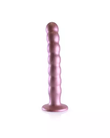 Image du Beaded Silicone G-Spot Dildo Rose Gold de Ouch! by Shots-4