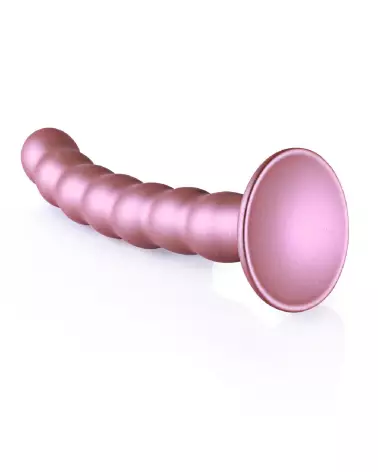 Beaded Silicone G-Spot Dildo Rose Gold 16.5 cm by Ouch! Shots-5