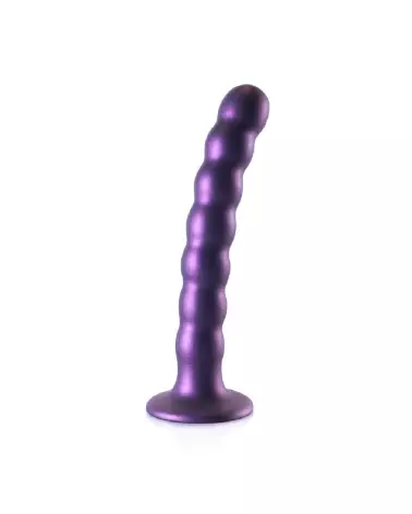 Dildo G-Spot Perlé Silicone Violet Métallique Ouch! by Shots-3