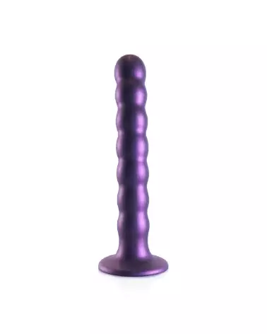 Dildo G-Spot Perlé Silicone Violet Métallique Ouch! by Shots-4