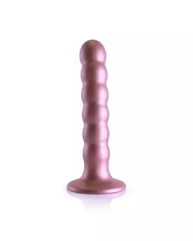 Beaded Silicone G-Spot Dildo Rose Gold 13 cm by Ouch! Shots-4