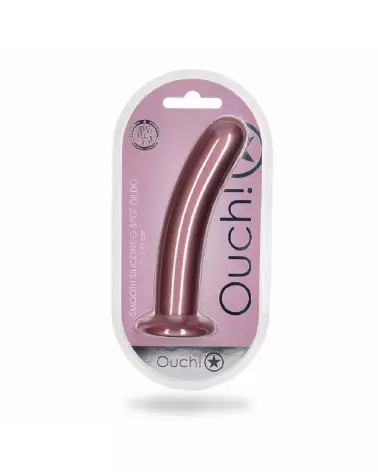 Image du Dildo Silicone G-Spot Rose Gold de Ouch! by Shots, 17 cm-2