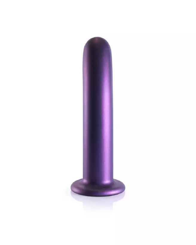 Smooth Silicone G-Spot Dildo Metallic Purple Ouch by Shots-4