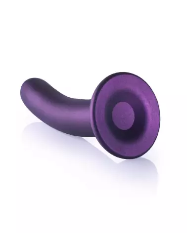 Smooth Silicone G-Spot Dildo Metallic Purple Ouch by Shots-5