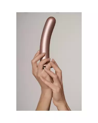 Smooth Silicone G-Spot Dildo Metallic Purple Ouch by Shots-6