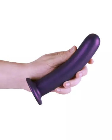 Smooth Silicone G-Spot Dildo Metallic Purple Ouch by Shots-7