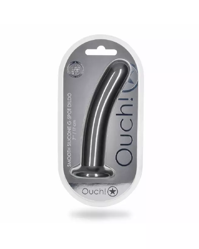Dildo G-Spot en silicone gunmetal Ouch! by Shots pour stimulation point G-2