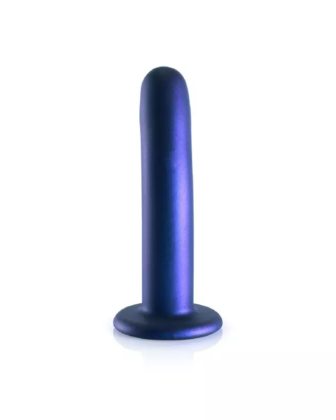 Dildo G-Spot en silicone bleu métallique 6 pouces Ouch! by Shots-4