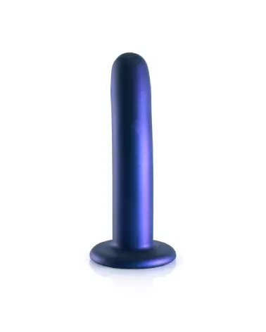 Dildo G-Spot en silicone bleu métallique 6 pouces Ouch! by Shots-4