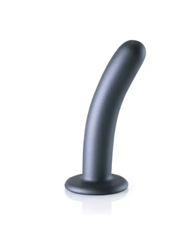 Silicone G-Spot Dildo 14.5 cm Gunmetal Color by Ouch! Shots for Targeted Pleasure-1