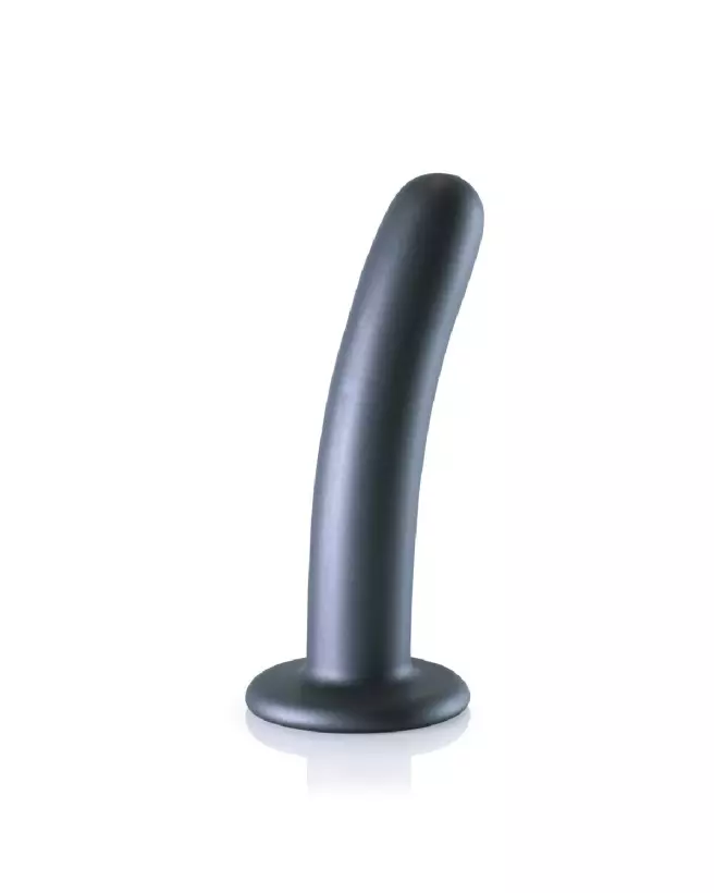Silicone G-Spot Dildo 14.5 cm Gunmetal Color by Ouch! Shots for Targeted Pleasure-3