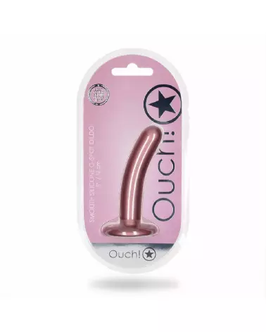 Dildo G-Spot Rose Gold en Silicone de Ouch! Shots pour Stimulation Intense-2