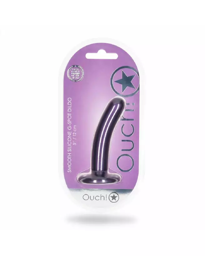 Image du Dildo G-Spot Silicone Metallic Purple de Ouch! by Shots-2