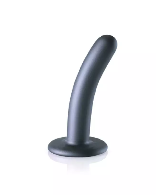 Silicone G-Spot Dildo 12 cm Gunmetal by Ouch! Shots for Intense Pleasure-1
