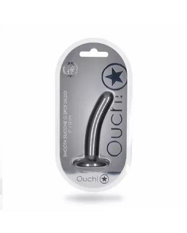 Silicone G-Spot Dildo 12 cm Gunmetal by Ouch! Shots for Intense Pleasure-2