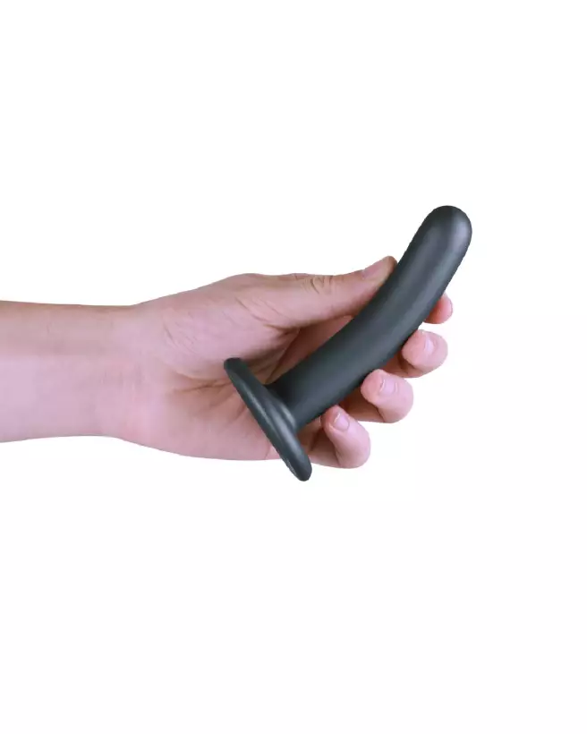 Silicone G-Spot Dildo 12 cm Gunmetal by Ouch! Shots for Intense Pleasure-7