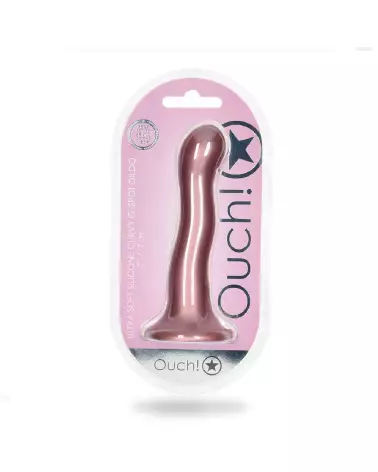 Dildo G-Spot en silicone Rose Gold de Ouch! by Shots-2