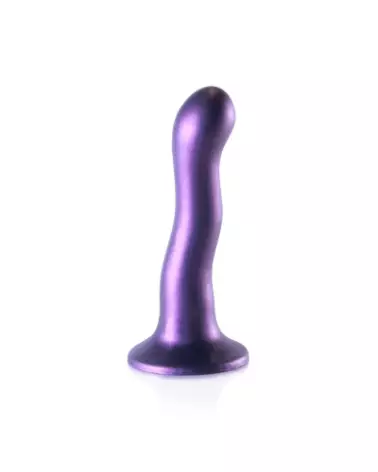 Dildo G-Spot en silicone violet métallique de 17 cm de Ouch! by Shots-1