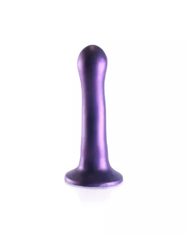 Dildo G-Spot en silicone violet métallique de 17 cm de Ouch! by Shots-3