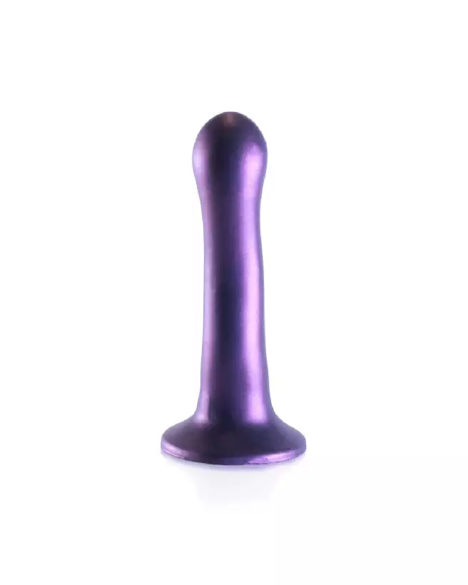 Dildo G-Spot en silicone violet métallique de 17 cm de Ouch! by Shots-4
