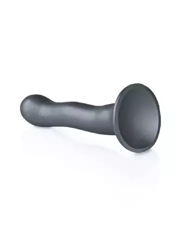 Ultra Soft Silicone G-Spot Dildo 17 cm Gunmetal by Ouch! Shots-4