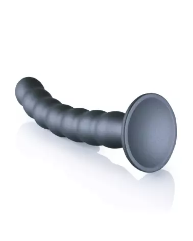 Beaded Silicone G-Spot Dildo 20.5 cm couleur Gunmetal par Ouch! by Shots-5