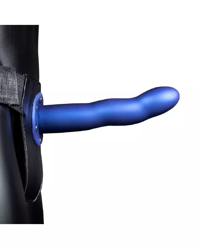 Image de Gode Ceinture Creux Courbé Bleu Métallique 20 cm - Ouch! by Shots-4