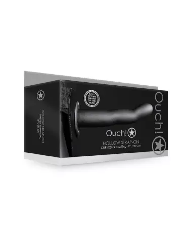 Gode ceinture creux courbé gunmetal 20 cm Ouch! by Shots-2