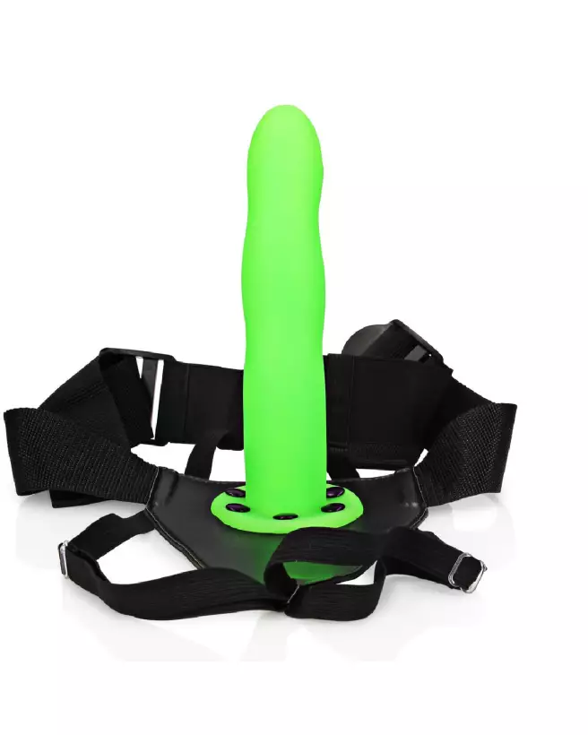 Glow in the Dark Strap-On Neon Green 20cm Ouch! by Shots-6