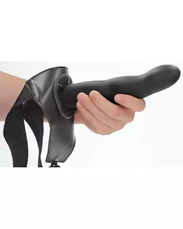 Gode Ceinture Creux Courbé Noir 20 cm Ouch! by Shots, Strap-On Réaliste-7