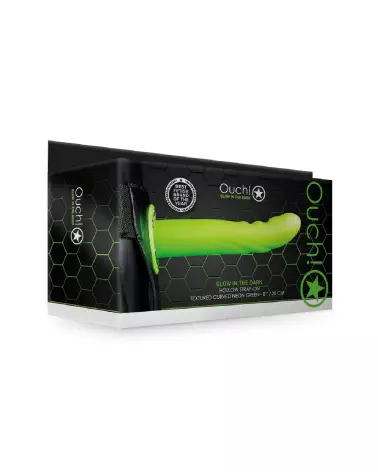 Gode ceinture courbé phosphorescent vert néon Ouch! by Shots-2