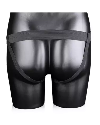 Textured Curved Hollow Strap-On 20 cm Black by Ouch! Shots-5