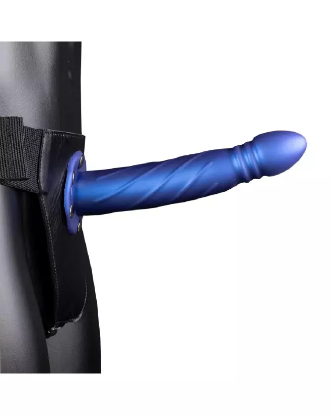 Twisted Hollow Strap-On 20 cm Bleu Métallique par Ouch! by Shots-4