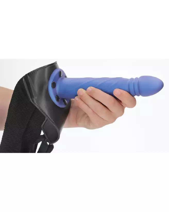 Twisted Hollow Strap-On 20 cm Bleu Métallique par Ouch! by Shots-7