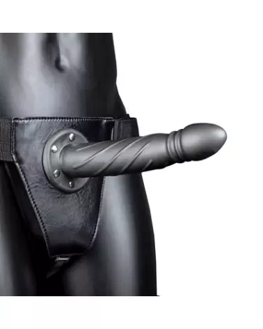 Twisted Hollow Strap-On 8 inch Gunmetal Ouch! by Shots-1