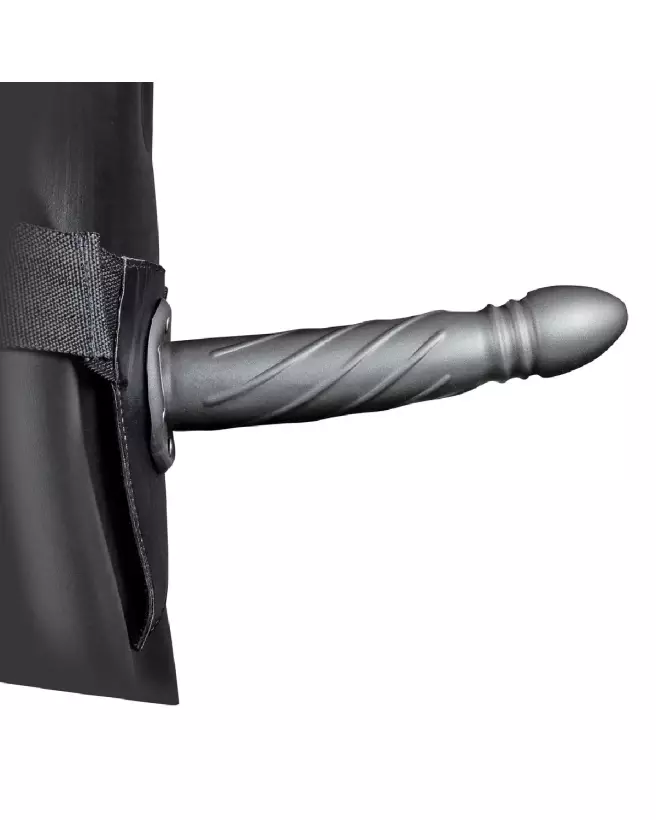 Twisted Hollow Strap-On 8 inch Gunmetal Ouch! by Shots-4