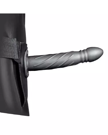 Twisted Hollow Strap-On 8 inch Gunmetal Ouch! by Shots-4