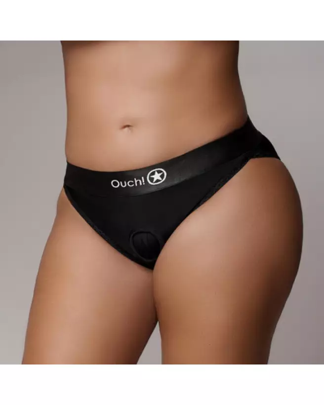 Image du Vibrating Strap-on Hipster XL/XXL Noir de Ouch! by Shots, gode ceinture ajustable-1